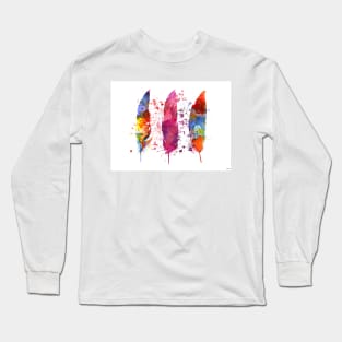 Three Feathers Long Sleeve T-Shirt